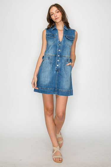 SUMMER DENIM MINI DRESS 3157DIA